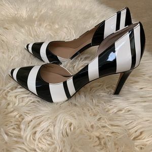 INC striped heels size 8.5. Only worn twice